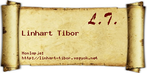 Linhart Tibor névjegykártya